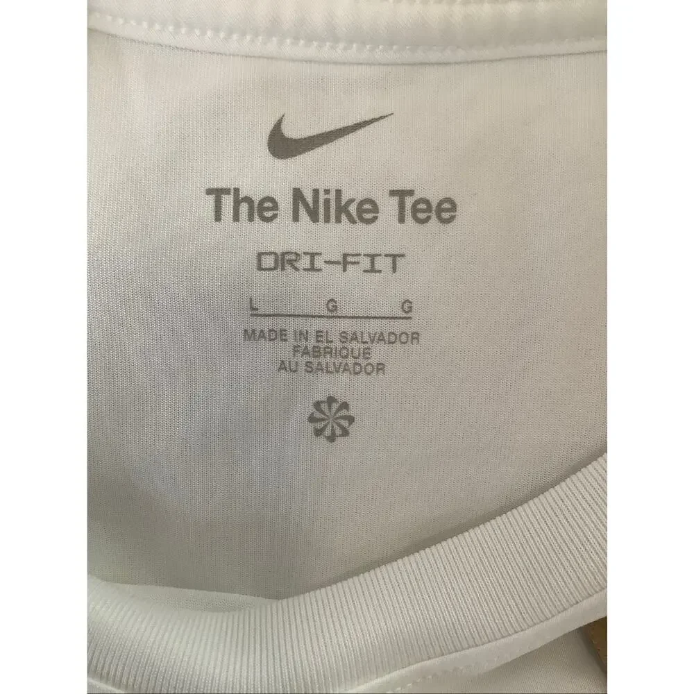 Nike Kids LG White Legend Dri-Fit Swoosh Short Sleeve Athleisure T Shirt A20-2